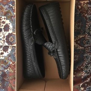 Men's ASOS embossed snake skin driving loafers 10