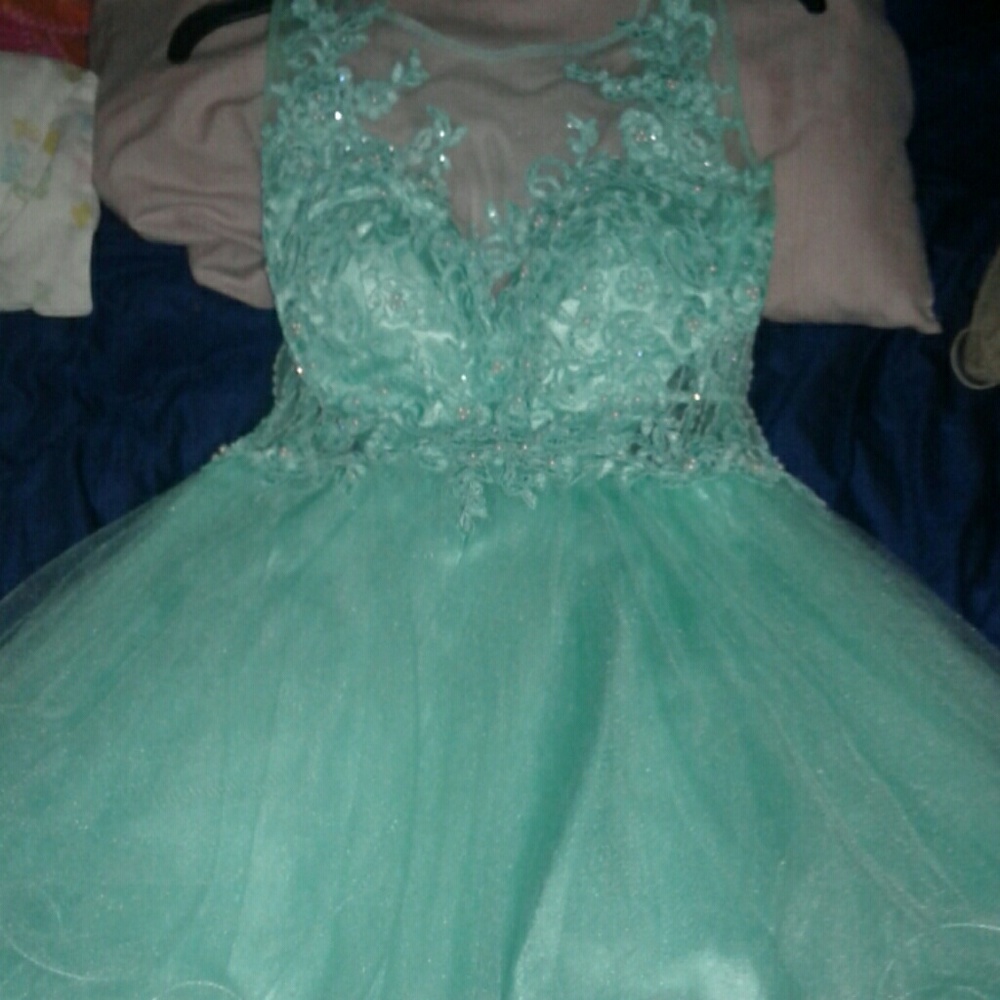 Light blue quinceanera dress