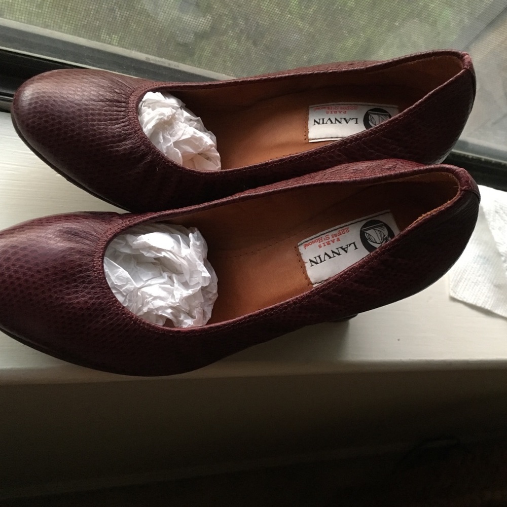 Stunning NIB Lanvin Rare Ballerina Wedge Size 36