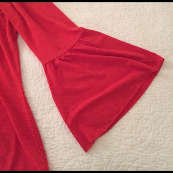 Orange Bell Sleeved Shirt - Picture 2 of 4