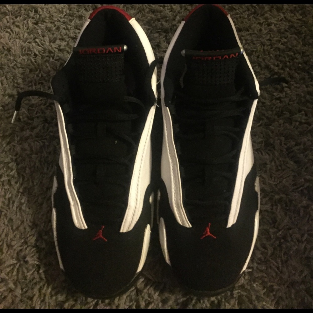 Mens Air jordan 14 retro "Black Toe"