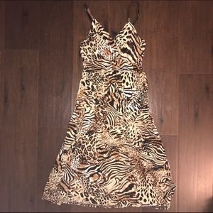 Mixed animal print dress