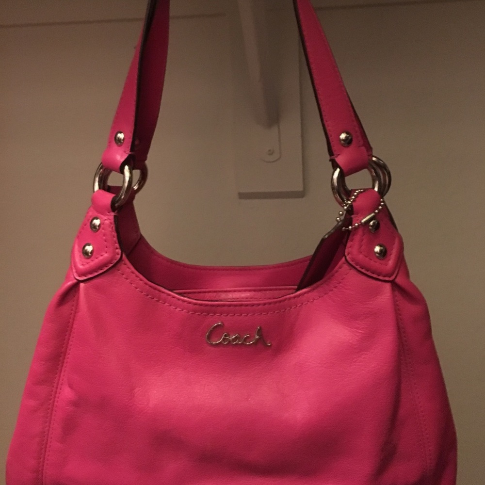 Coach Authentic Hot pink leather purse
