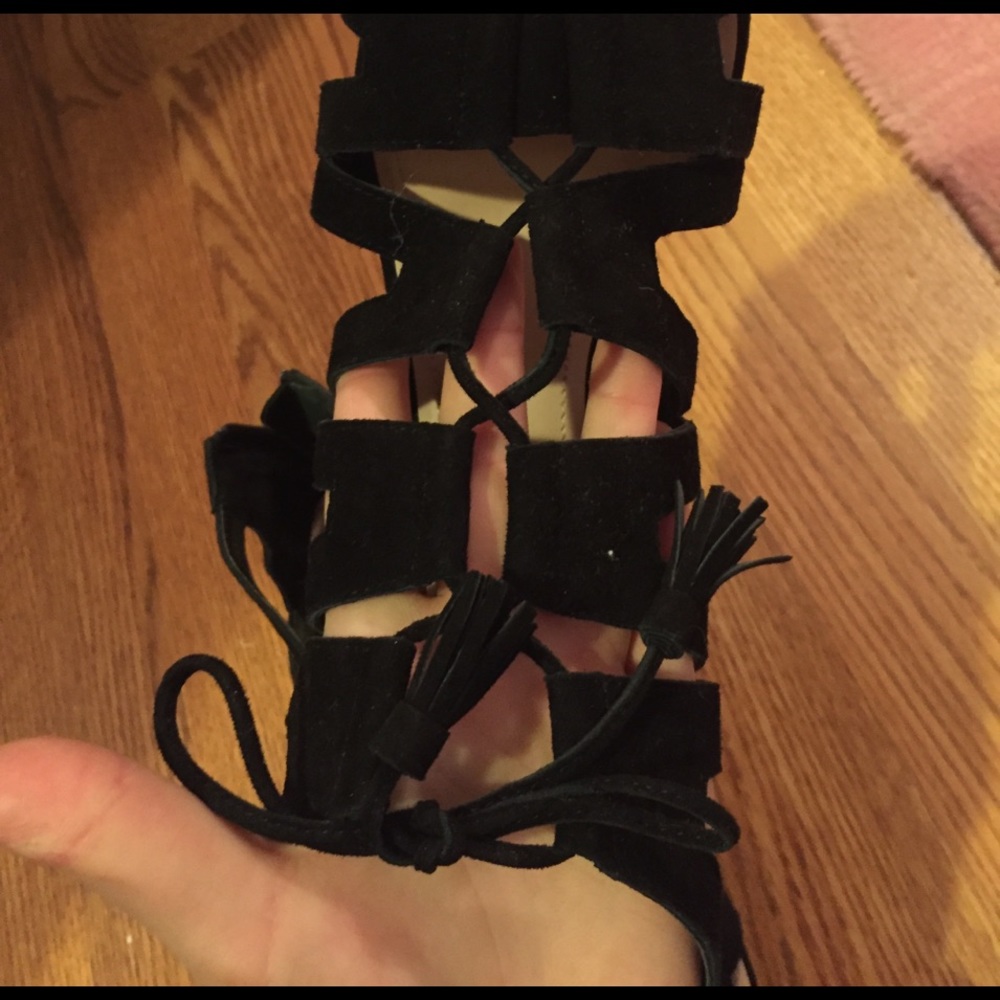 Tahari Lace Up Heels - Picture 3 of 6