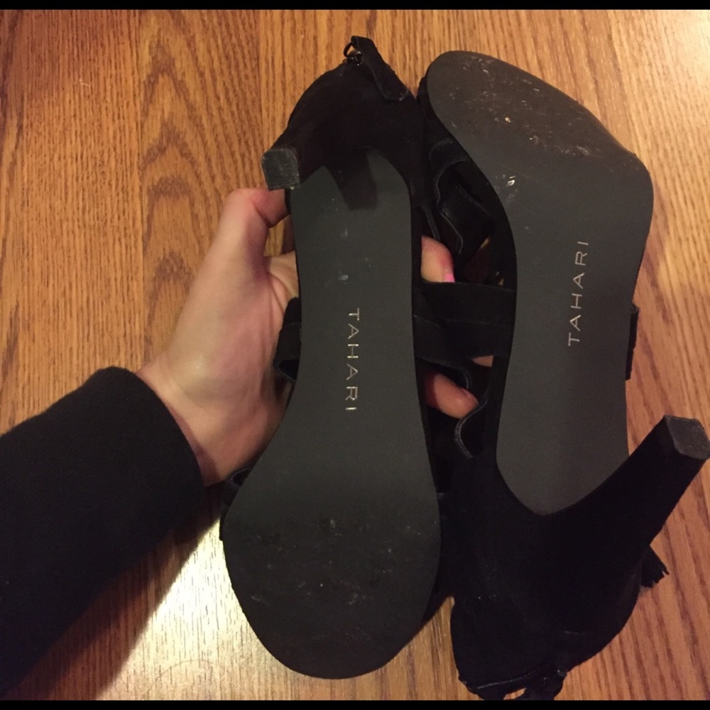 Tahari Lace Up Heels - Picture 4 of 6