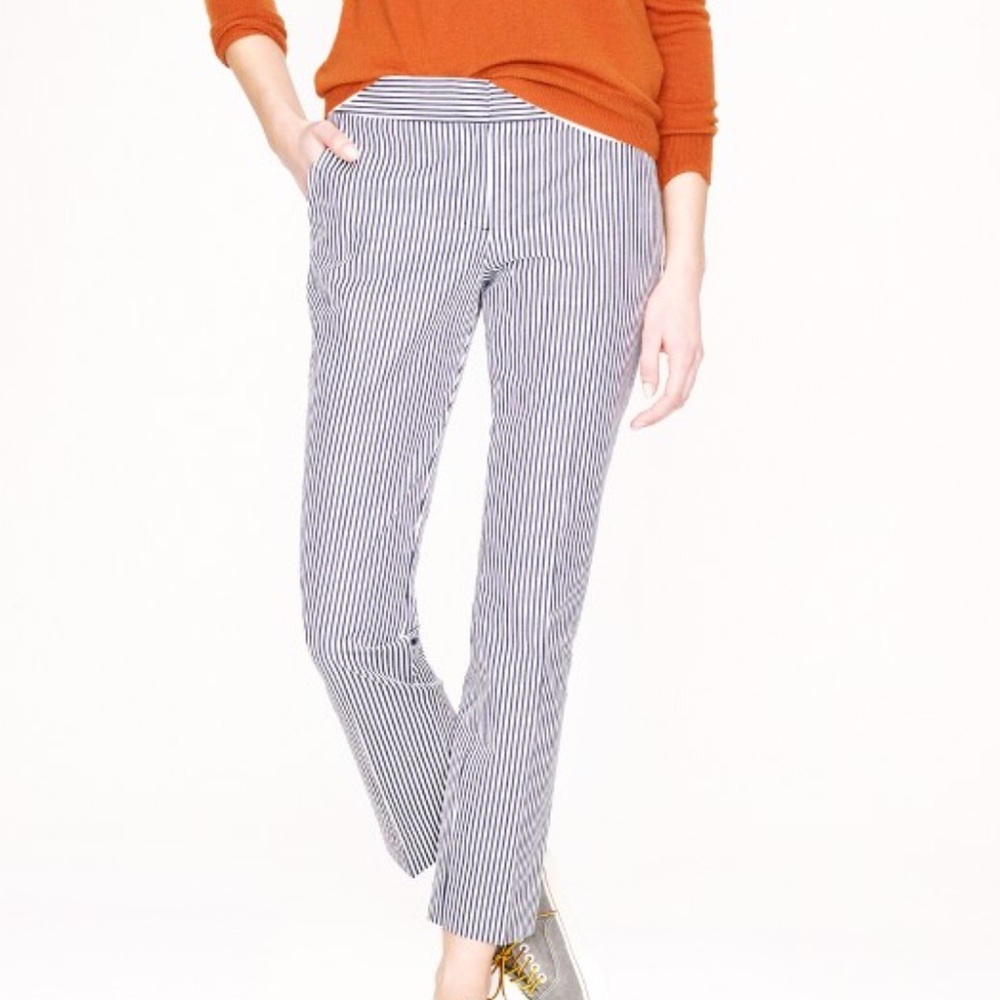 J. Crew Seersucker Capri Pant