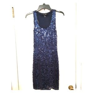 Royal blue sequin party dress - worn once!!