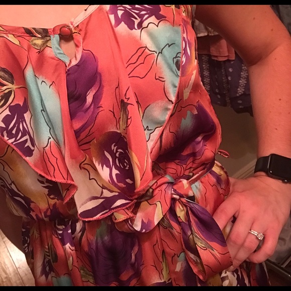 Floral print dusty rose dress - Picture 3 of 3