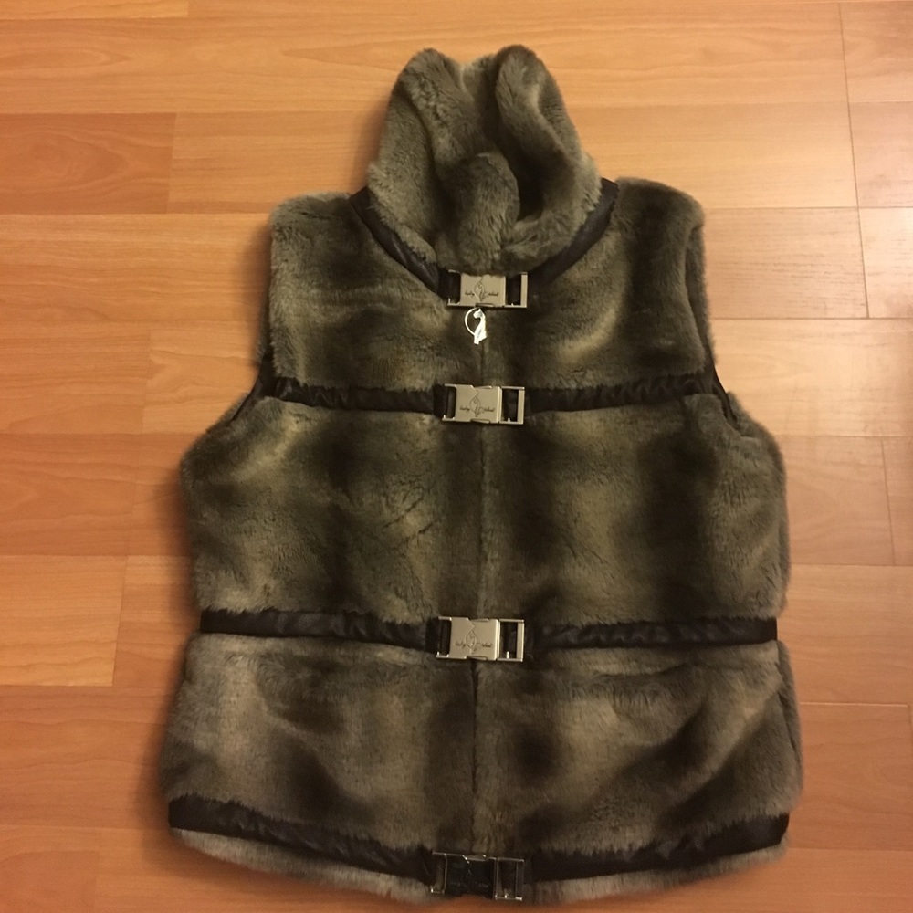 Baby phat fur vest size S