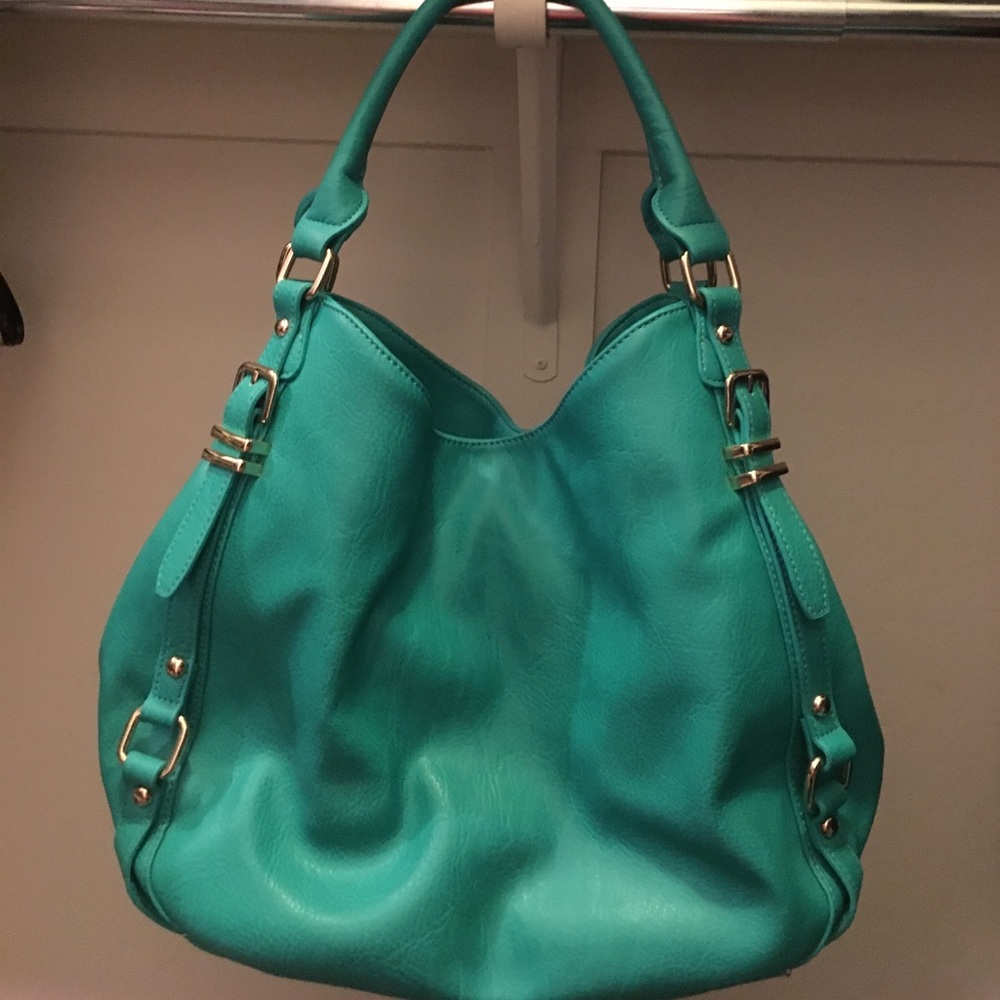 Charming Charlie teal/green purse