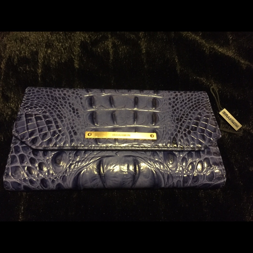 BRAHMIN LEATHER SOFT CHECKBOOK WALLET