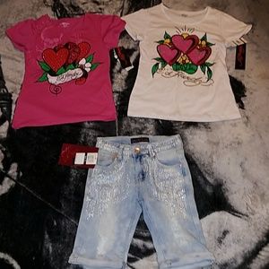 NWT Girls Sz 12 ED HARDY