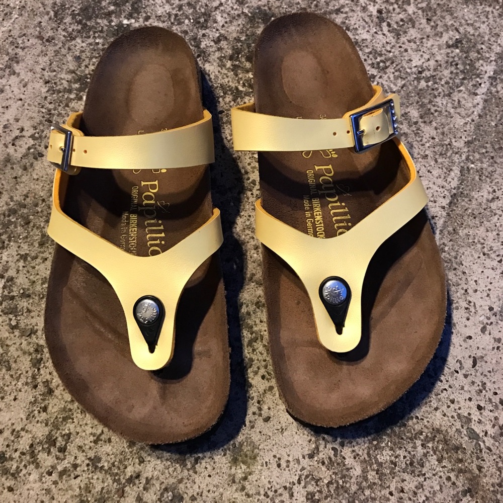 RARE!  Birkenstock Rom Graceful Yellow 38 R