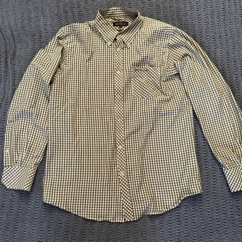 🎉LIKE NEW🎉 Checked Collared Dress Shirt