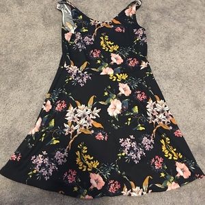 Floral print skater dress