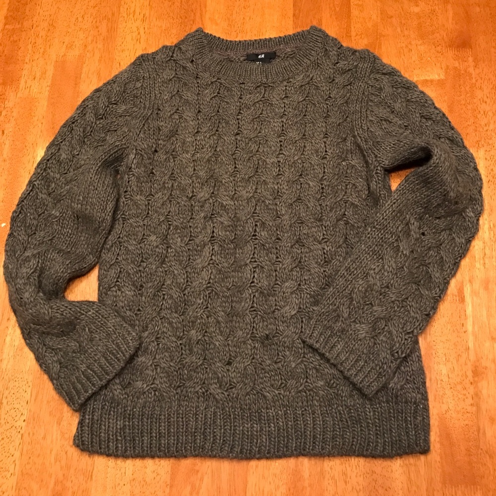 Brown Cabled H&M Sweater