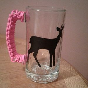 Doe Mug with Pink Paracord Handle