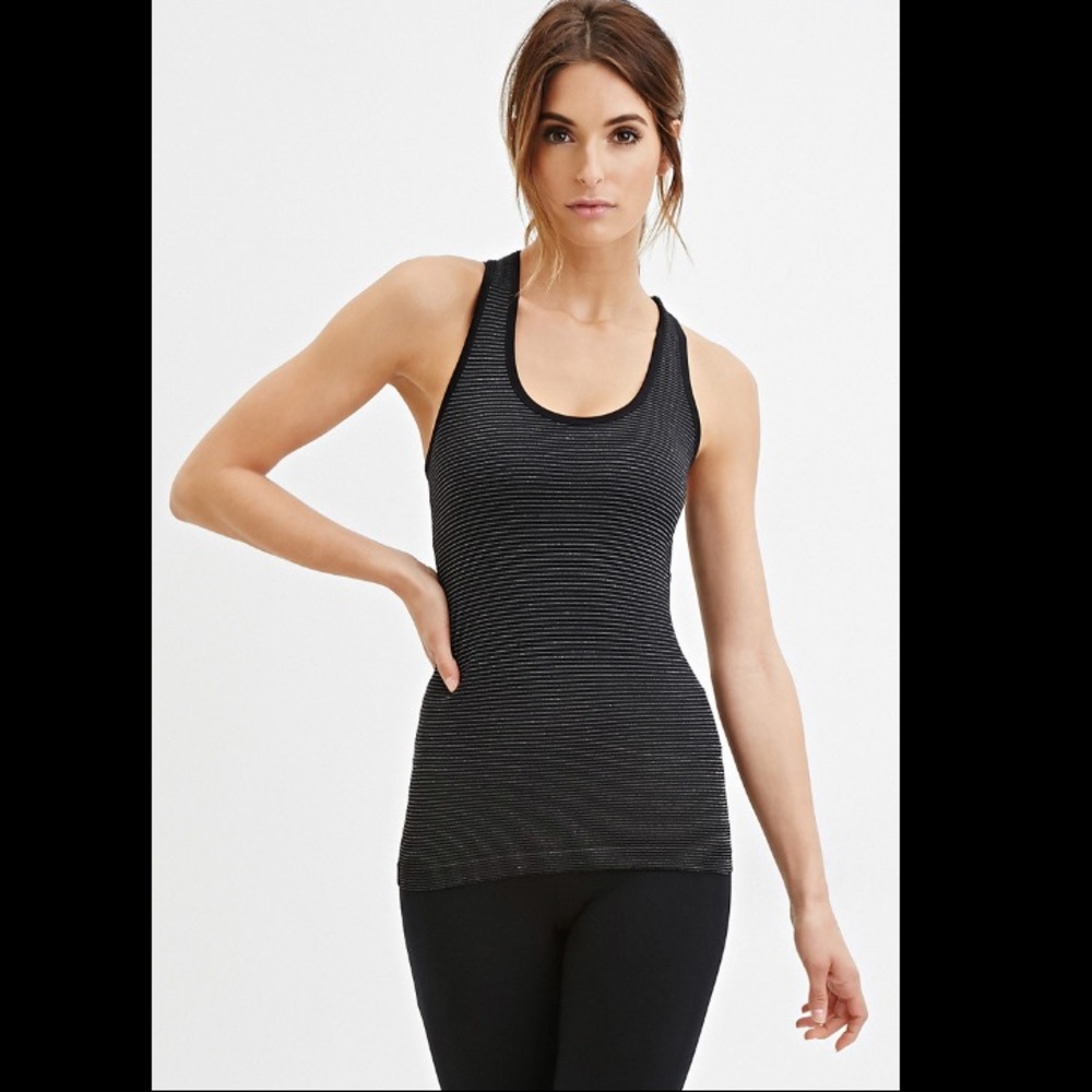Active Metallic Stripe Tank