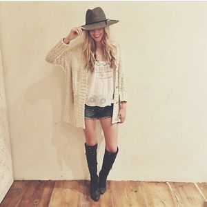 Free People lacey embroidered tank top (m)