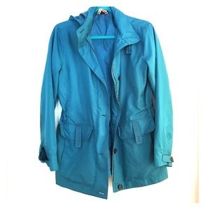 Land's End Storm Raker Rain Jacket in Mosaic Teal