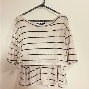 Anthropologie striped layered sweater XS