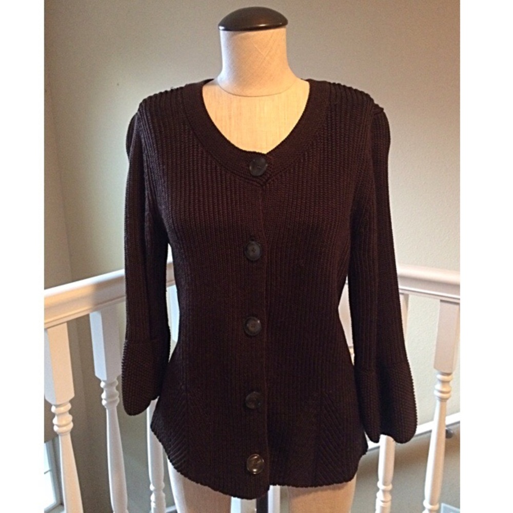 EUC Jones New York Deep Espresso Knit Sweater - XL