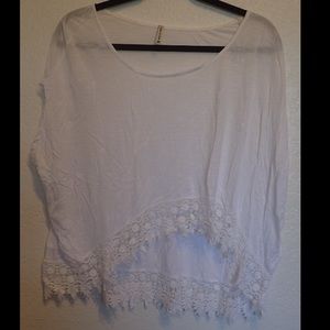 White Flowy Top