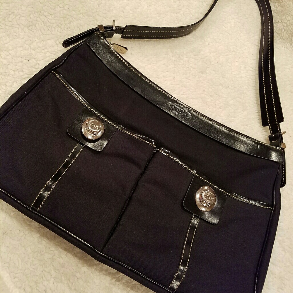 Authentic Tod's nylon and leather purse.