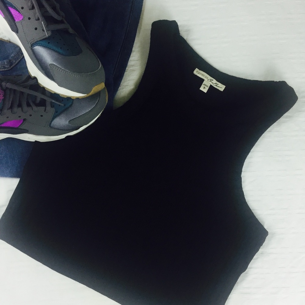 Express Black Crop Top