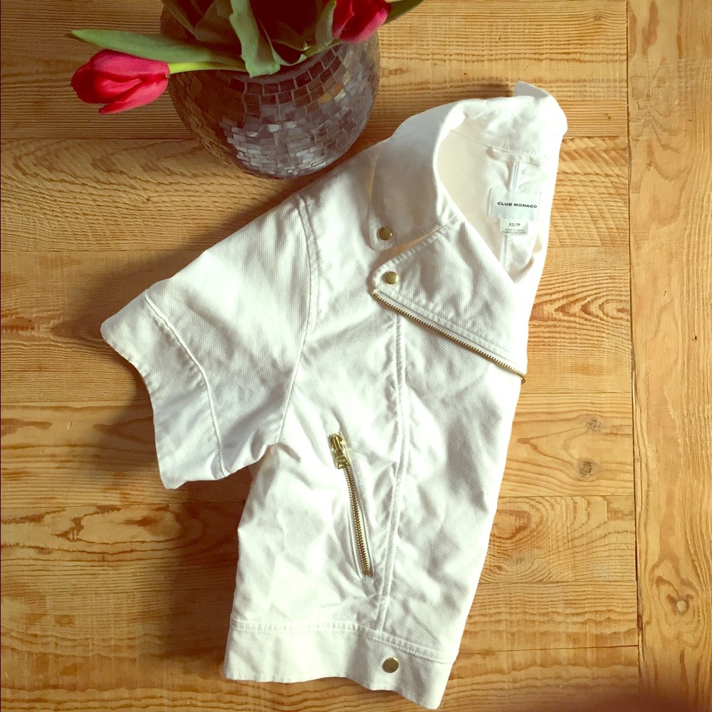 Club Monaco Gold Zipper Jacket