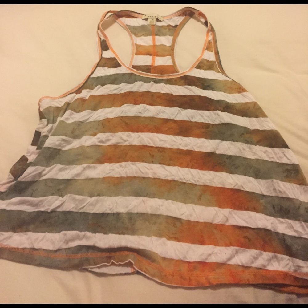 loose fit striped racerback tank