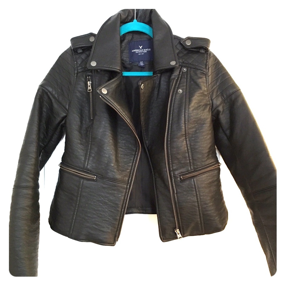 American Eagle Faux Leather Moto Jacket