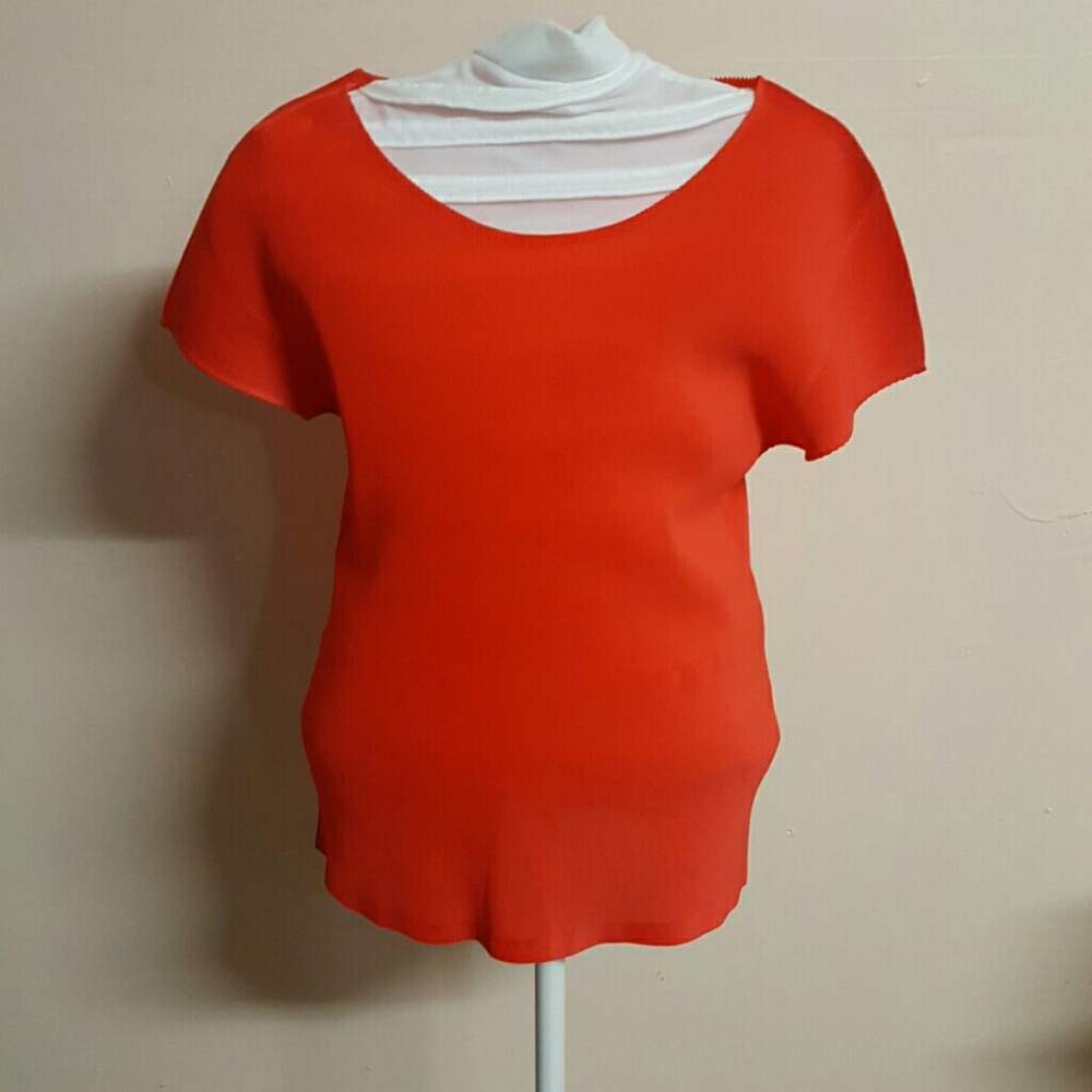 coral  orange  shirt