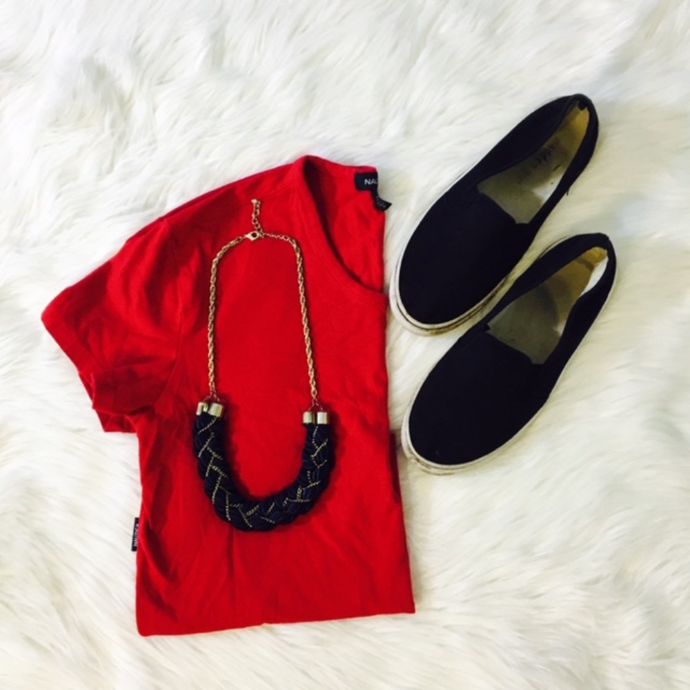 Classic Chic Bright Red Authenic Nautica Tee
