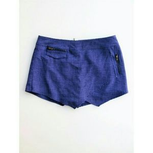 4/$25 Purple Chambre Peaked Zipper Skort