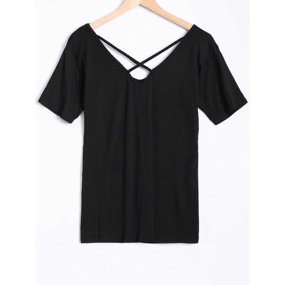 💥New!💥 Black Criss Cross Top