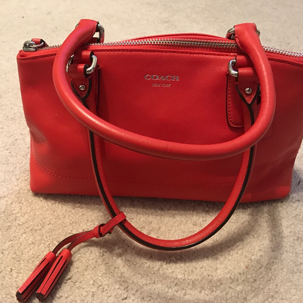 Small Coach red satchel