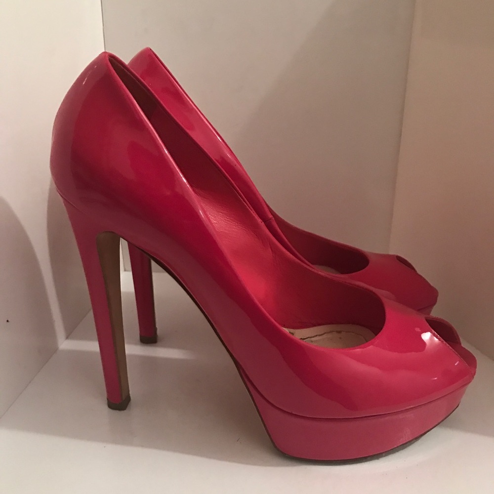 Christian Dior Peep Toe Pump, Pink, Size 39