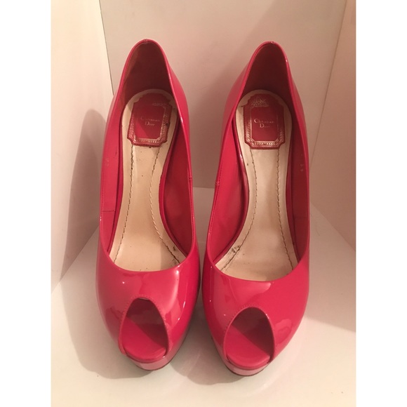 Christian Dior Peep Toe Pump, Pink, Size 39 - Picture 2 of 8