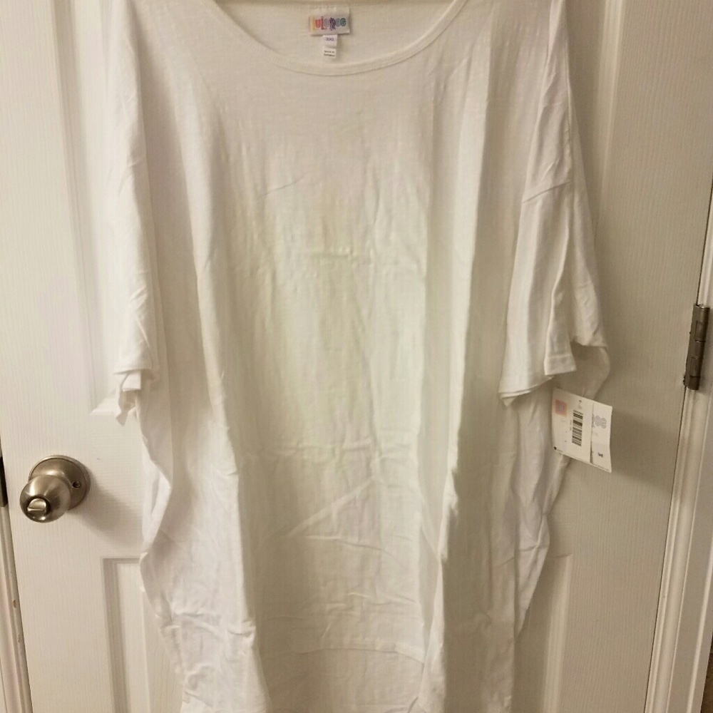 NWT LuLaRoe Irma 3XL Solid Pure White Unicorn HTF