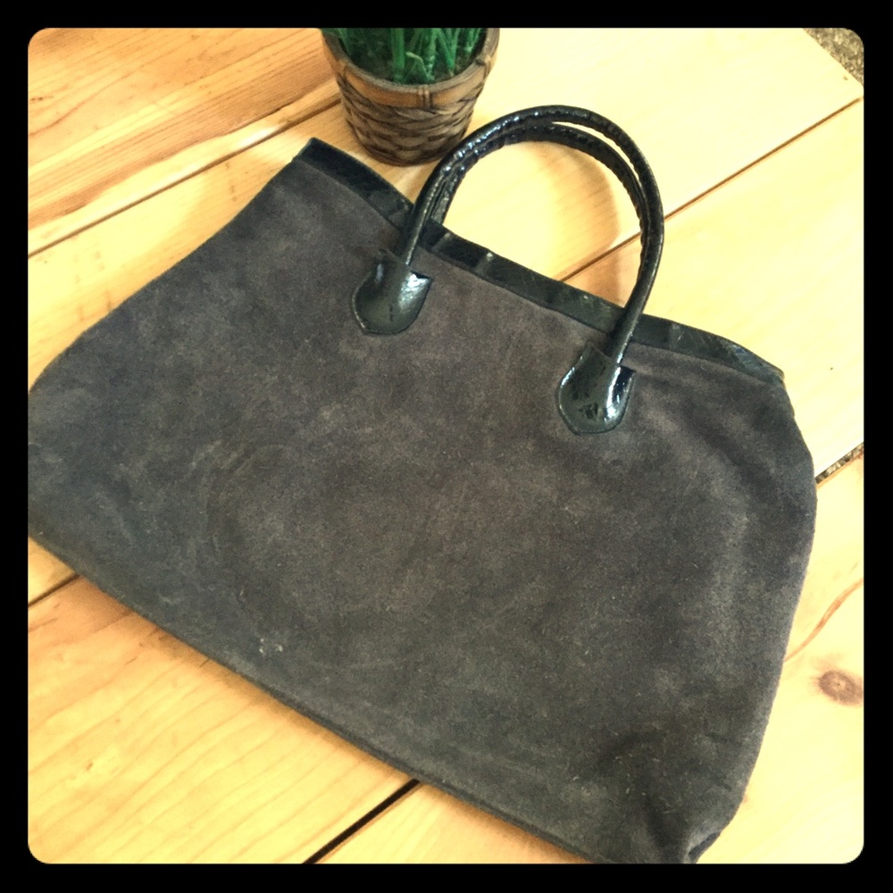 Suede Saks Fifth Ave Satchel VTG