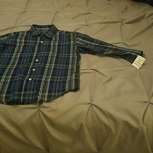 Boys plaid Nautica long sleeve button down