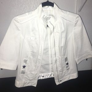 White Crop Jacket