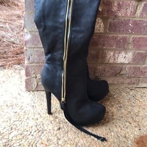 Black over the knee boots