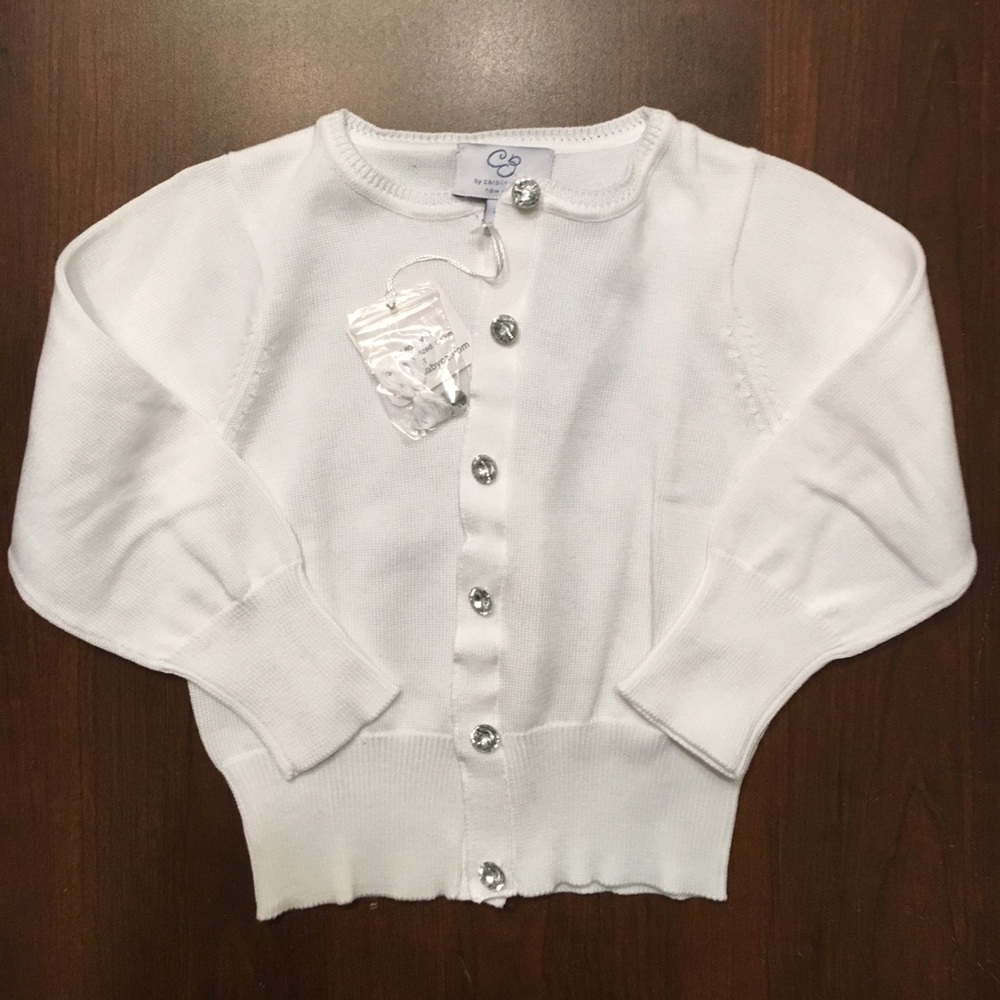 New baby CZ diamond cardigan