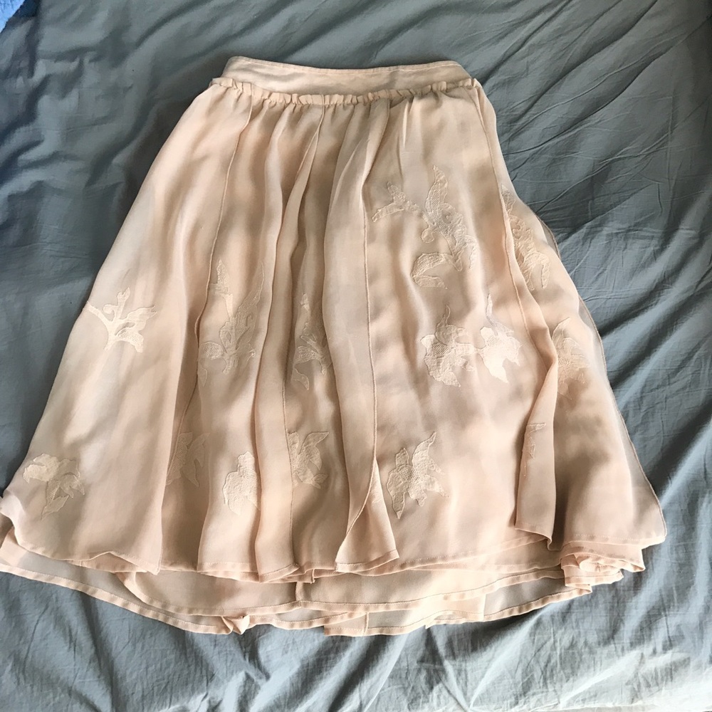 Dusty Rose Anthropologie midi skirt!