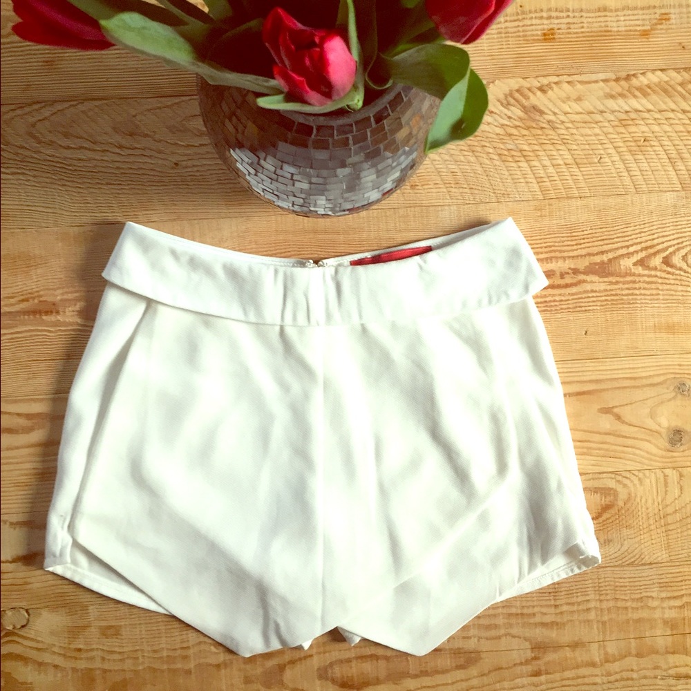 Akira White Shorts
