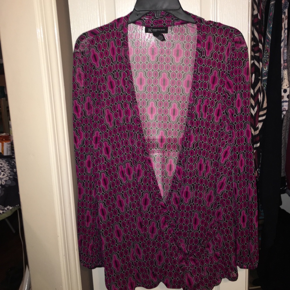 INC sheer blouse 3X no stains or snags non smoker