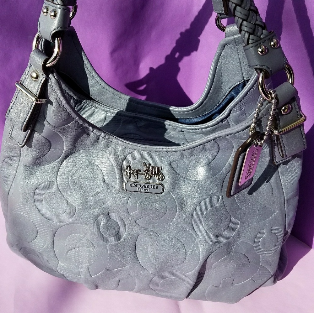 *SOLD* COACH Madison Embossed Logo Maggie bag
