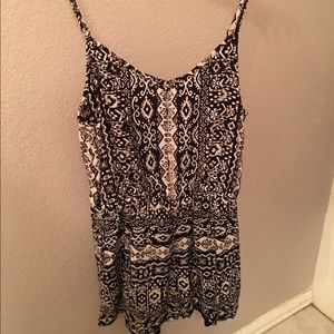 Black and cream romper